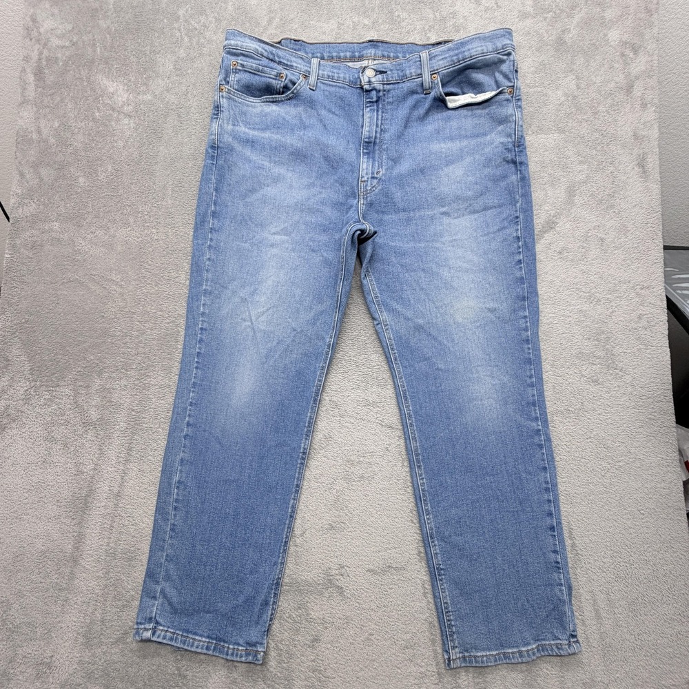 Levis 541 Jeans Mens Measured 42x29 Blue Light Wash Tapered Athletic Stretch‎